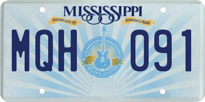 MS license plate MQH091