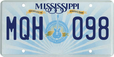 MS license plate MQH098