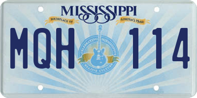 MS license plate MQH114