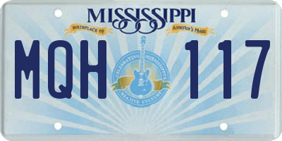 MS license plate MQH117