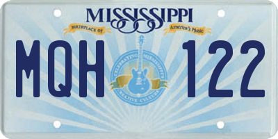 MS license plate MQH122