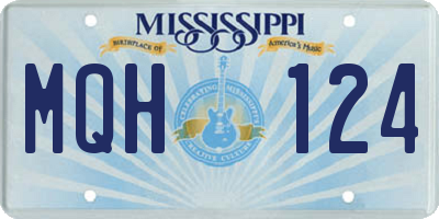 MS license plate MQH124