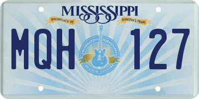 MS license plate MQH127