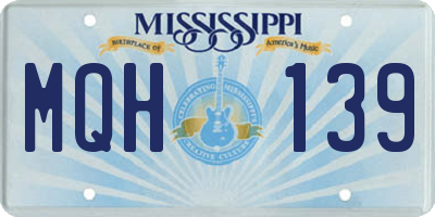 MS license plate MQH139