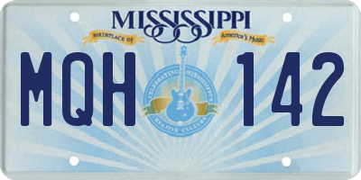 MS license plate MQH142