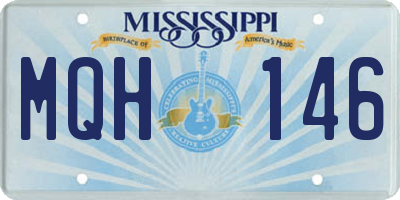 MS license plate MQH146