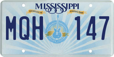 MS license plate MQH147