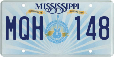MS license plate MQH148