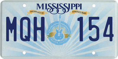 MS license plate MQH154