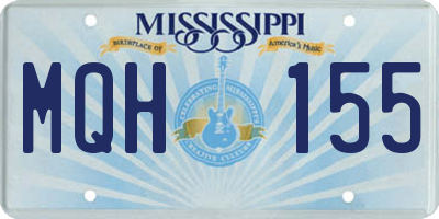 MS license plate MQH155