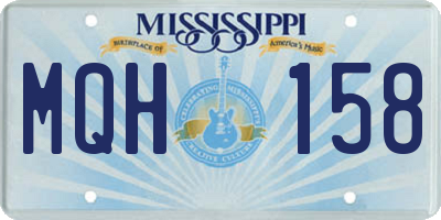 MS license plate MQH158