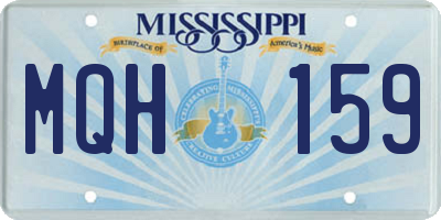 MS license plate MQH159