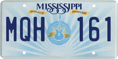 MS license plate MQH161