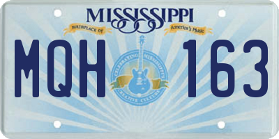 MS license plate MQH163