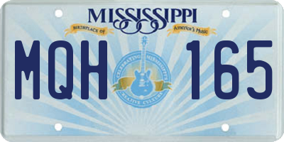 MS license plate MQH165