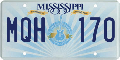 MS license plate MQH170