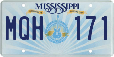 MS license plate MQH171
