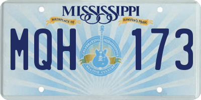MS license plate MQH173