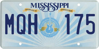 MS license plate MQH175
