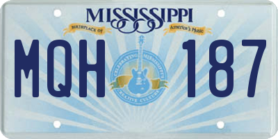 MS license plate MQH187