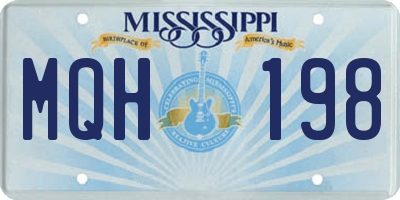 MS license plate MQH198