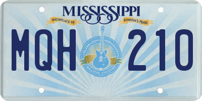 MS license plate MQH210