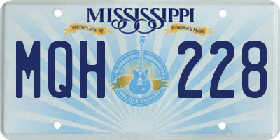 MS license plate MQH228