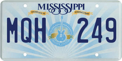 MS license plate MQH249