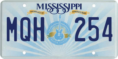 MS license plate MQH254