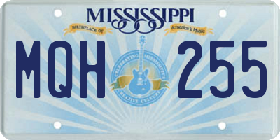 MS license plate MQH255