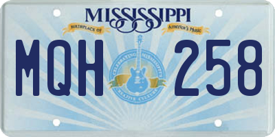 MS license plate MQH258