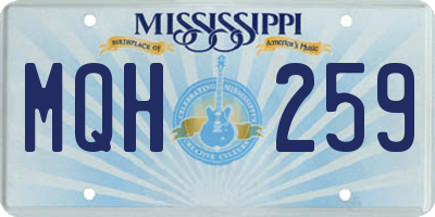 MS license plate MQH259