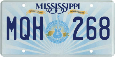 MS license plate MQH268