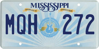 MS license plate MQH272
