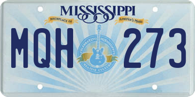 MS license plate MQH273