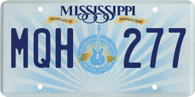 MS license plate MQH277
