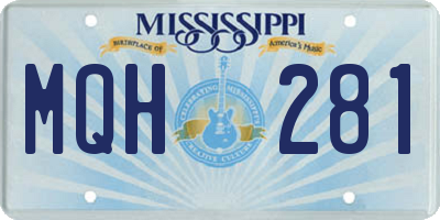 MS license plate MQH281