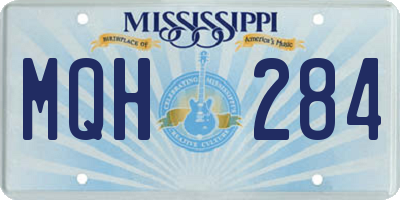 MS license plate MQH284