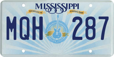 MS license plate MQH287