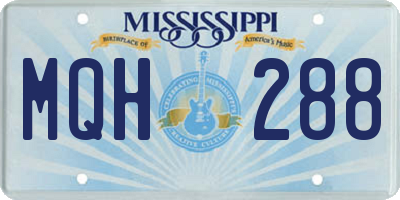 MS license plate MQH288