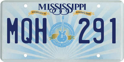 MS license plate MQH291