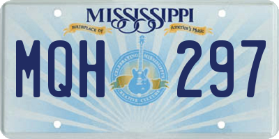 MS license plate MQH297