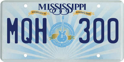 MS license plate MQH300
