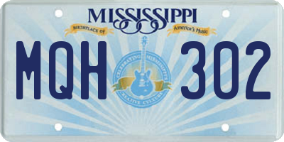 MS license plate MQH302