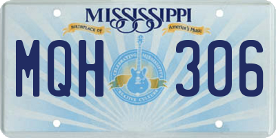 MS license plate MQH306