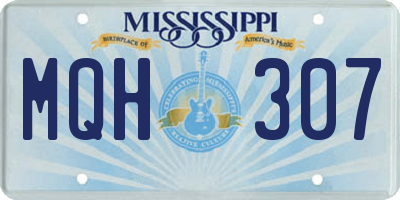 MS license plate MQH307
