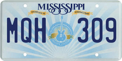 MS license plate MQH309