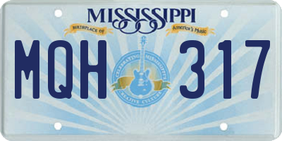 MS license plate MQH317