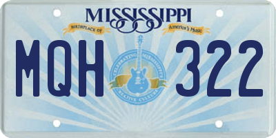 MS license plate MQH322