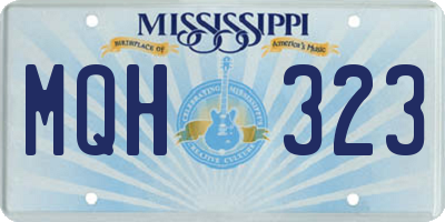 MS license plate MQH323
